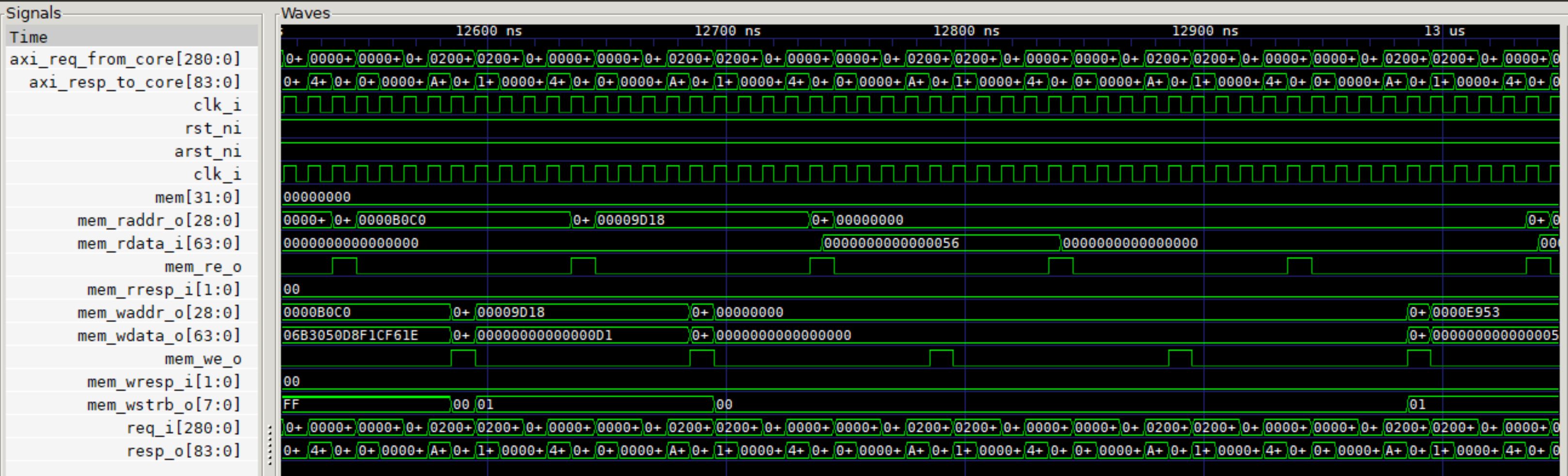 AXI Memory Verification Simulation
